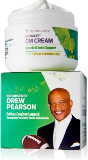 [BRSWIHT3OMCWKYLA] Youngevity Ultimate CM Cream™ - Muscle and Joint Deep Soothing Analgesic Cream - Paraben Free - Back, Neck, Hand, and Feet Pain Support - Menthol 1.4% - (2 oz Jar)