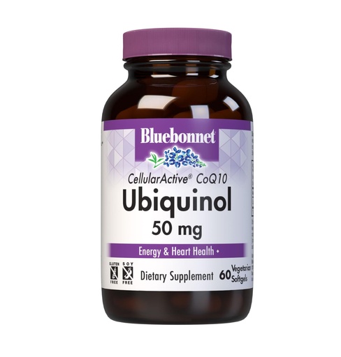 [BRSWIYY3BYOQO3LI] Bluebonnet Nutrition Cellular Active CoQ10 Ubiquinol 50 mg Vegetarian Softgels, Heart Health & Cellular Health, Ubiquinol from Kaneka, Non GMO, Gluten Free, Soy Free, Milk Free, 60 Vegetarian Softgels