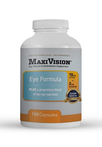[BRSRMZAOBMNA2AY3] MaxiVision® Eye Formula - Eye Vitamin Based on AREDS 2 Study - Age-Related Macular Support (1 B, 180 Capsules)