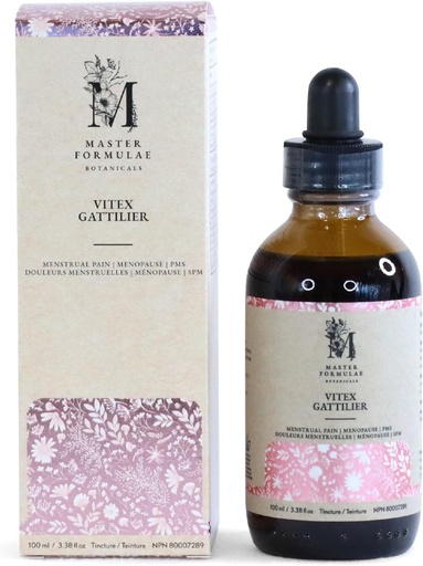 [BRSWYZIHO4NQAE3F] Master Formulae Vitex Chasteberry Herbal Tincture | Extra Strength, Higher Bioavailability Than Pills | PMS, Menstrual Cramps, Headaches, Bloating, Women's Hormone Balance | 100mL