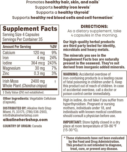 [BRSW2CQROJ6WODTP] Sea Moss Suplemen 140 Capsules