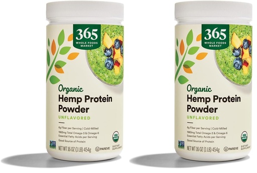 [BRSRAGT7CMIRAC32] 365 by Whole Foods Market, Protein Powder Hemp Organic, 16 Ounce (Pack of 2)