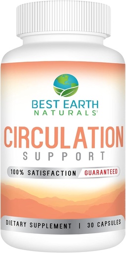 [BRSWGHA3CUMGCCD4] Best Earth Naturals Circulation Supplement - Balanced Formula for Optimal Circulatory Support - 30 Capsules (30-Day Supply)