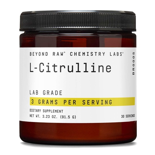 [BRSWKHAIBAEB62LC] BEYOND RAW Chemistry Labs L-Citrulline Powder, Supports Peak Performance, 30 Servings