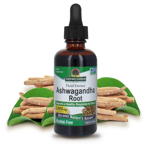 [BRSWIYTYCUOAAA3U] Nature's Answer Ashwagandha Root | Herbal Supplement Maintain Healthy Immune Function | Supports Body Against Stress | Gluten-Free, Alcohol-Free & Vegan 2oz