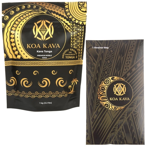 [BRSROGL3C56GYD3A] 1 Kg Kava Tonga plus Strainer Bundle