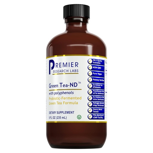 [BRSWYBIDDMFQIET3] Premier Research Labs Green Tea-ND - Probiotic Fermented Green Tea Extract Supplement with ECGC, Camellia Sinensis Liquid, Supplement Drops for Adults, Vegan Friendly - 8 Fl Oz Bottle
