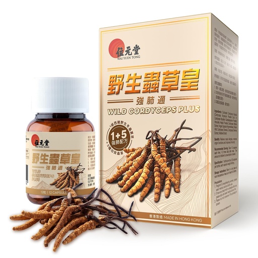 [BRSROCADCV7AKCDG] Wild Cordyceps Plus – Tibetan Wild Cordyceps & 5 Cultivated Cordyceps for Immune, Energy & Lung Support – 60 Capsules