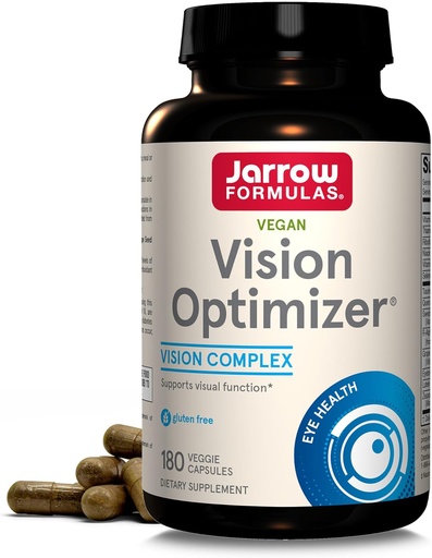 [BRSWIYALCECQAFD6] Jarrow Formulas Vision Optimizer Veggie Capsules - 180 Count - Eye Supplement - Diyetsel Supplement - Grape Tohum Taklit, Lutein & Zeaxanthin, Quercetin & More - Non-GMO - Gluten Free