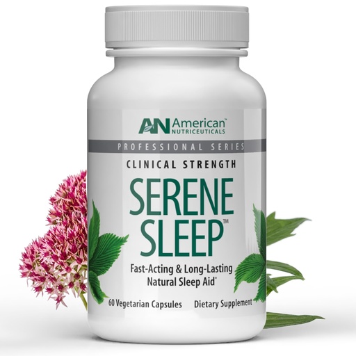 [BRSWIGIBCZ5Q4DTC] American Nutriceuticals - Serene Sleep Aid - with Melatonin & Magnesium - All Natural Sleep Aid for Adults -Long-Lasting - 60 Capsules -30 Day Supply