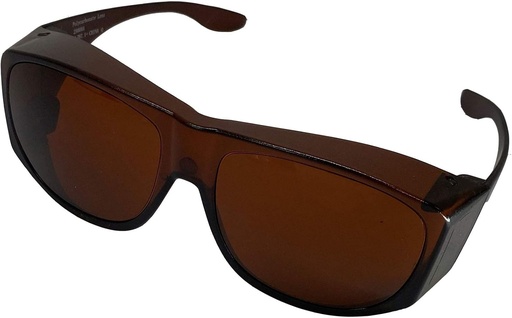 [BRSWIYQFCQBROE32] Solar Shield Fits-Over Sunglasses, SS Polycarbonate II Amber, Unisex, Sunglasses