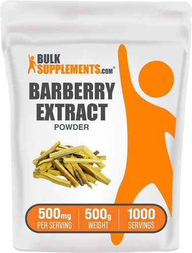 [BRSWGEACPIOWAH3F] BulkSupplements.com Barberry Özü Toz - Barberry Sypplement, Herbal Supplement - Vegan & Gluten Pulsuz, 500mg təhlükəsizlik, 500g (1.1 lbs) (Paket 1)