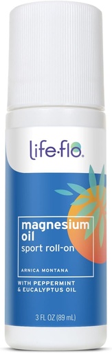 [BRSWIG33AQCGY3TA] Life-Flo Magnesium Oil Sport Roll-On - 성인과 아이를 위해 마그네슘 롤, 스포츠 후에 근육을 위한 Soothing 롤러 지팡이, 발, 다리, 뒤 및 몸에 사용 - 3개의 fl oz 롤러