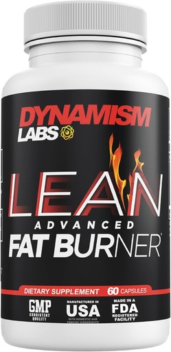 [BRSWYYADO4ORO3DK] Dynamism Labs Lean Advanced Fat Burner (en anglais seulement) Garcinia Cambogia Extract, Green Tea Extract, Raspberry Ketone (en anglais seulement) Fabriqué aux États-Unis (60 comprimés)