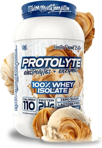 [BRSWKZ3QAB6WO3A3] VMI Sports | ProtoLyte Whey Isolate Protein Powder | Low Calorie Whey for Weight Loss and Muscle Gain | Digestive Enzymes | Non-GMO (1.6 lb, Vanilla Peanut Butter)