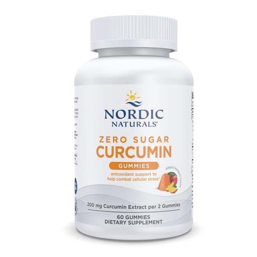 [BRSWGED5CN6BU2TH] Nordic Naturals Zero Sugar Curcumin Gummies, Mango - 60 Gummies - 200 mg Optimized Curcumin Extract - Great Taste - Antioxidant Support, Healthy Metabolic Balance - Non-GMO, Vegan - 30 Servings