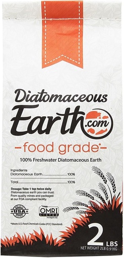 [BRSWIGIZDMHBUDLC] DiatomaceousEarth 2 Lbs Food Grade - 100% Organic All Natural Diamateous Powder - Diametaceous for Humans is Safe Around Children - Includes Free Scoop