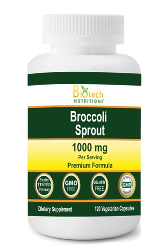 [BRSRMBQBCMPWGD3B] Broccoli Sprout 1000 mg Serving 120 Vegetable Capsules