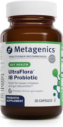 [BRSWIYQLAAIAKETO] Metagenics UltraFlora IB Probiotic - Relief for Occasional Intestinal Distress* - Probiotics for Digestive Health* - Anti-Bloat for Men & Women* - 60 Billion CFU - Non-GMO, Gluten-Free - 30 Capsules