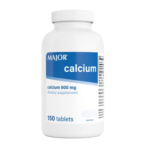 [BRSWGFAEBF6RM2DU] Major 600mg Calcium Tablets - Calcium Supplement - 150 Count (1 Pack)