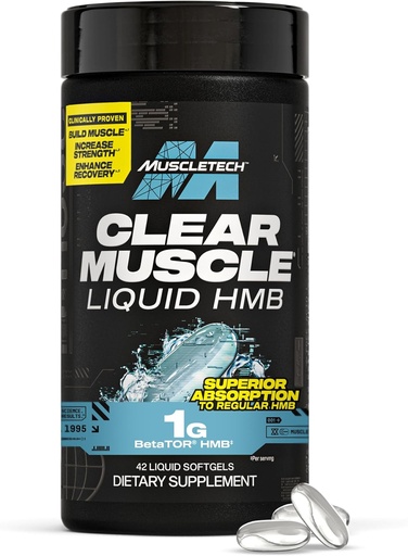 [BRSWGCYHAQHREHLZ] Muscletech HMB Supplements 1000mg, Clear Muscle (42 maye Softgels) - Lean Muscle & Recovery-HMB Free Acid Muscle üçün yüksək ən yüksək səhifəsiz Muscle Breakdown - Packaging May Vary