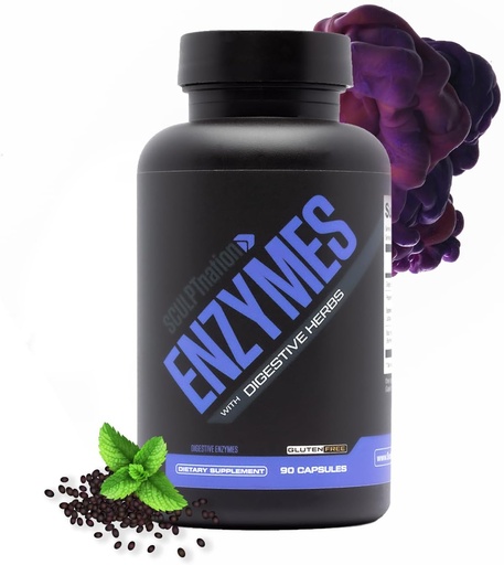 [BRSROFALOYFWK33J] Sculpt Nation by V Shred Digestive Enzymes - Multi Enzyme for Digestion and Gut Health Support, Occasional Bloating Relief for Women and Men - 90 Gluten-Free Capsules