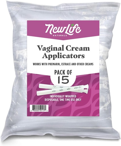 [BRSWGAYLA5YWKCQZ] Disposable Plastic Vaginal Cream Applicators Hygienic Threaded Injector Applicator Preseed Estrace Premarin OTC Cream Products Dosage Markings- 15 Pack