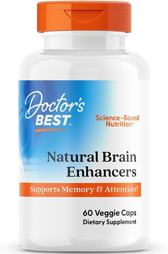 [BRSWIYLZPIJRAEL6] Doctors Best Natural Brain Enhancers with AlphaSize + SerinAid, Supports Memory & Attention, Non-GMO, Gluten Free, Vegan 60 Vevgie Caps