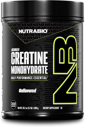 [BRSWIYL2OAARODDA] NutraBio Pure Micronized Creatine Monohydrate Powder Supplement, Unflavored, (1000 g) - Supports Bulk Muscle Energy, Recovery, and Strength - HPLC Tested Creatine Powder Supplement for Men and Women