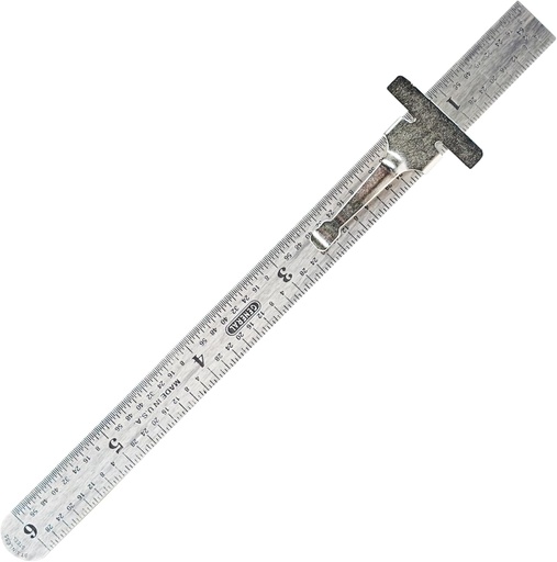 [BRSWIYTZO4OWGCT2] General Tools 300/1 6-Inch Flex Precision Stainless Steel Ruler, Chrome