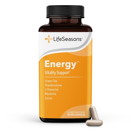 [BRSWIEICCQOGI3DK] LifeSeasons Energy - Vitality Support - Energy Booster for Physical and Cognitive Strength - No Jitters - Increases Stamina - Contains Green Tea and L-Theanine - 60 Count (Pack of 1)