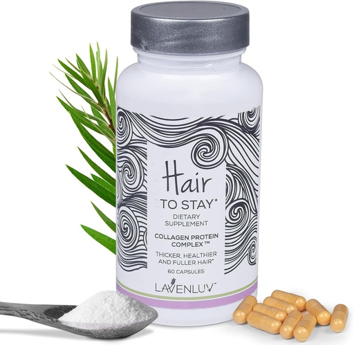 [BRSWGFIHCQDQAADG] 60 Growth Pills - Collagen Peptides Capsules - Lavenluv - Thicker - Supplement - Biotin Vitamins - Growth - Loss Thinning