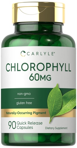 [BRSRMCAPCMMG2237] Carlyle Chlorophyll Pills | 90 Capsules | Naturally Occurring Pigment | Chlorophyll Concentrate Supplement | Non-GMO, Gluten Free Complex