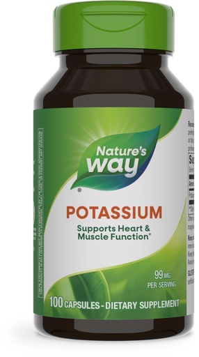 [BRSWIYQ6CAOQEHD4] Nature's Way Potassium Complex, 99 mg per Serving, 100 Capsules, Pack of 3