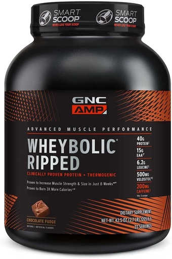 [BRSWYFAKCIMG2F3H] GNC AMP Wheybolic Ripped - Chocolate Fudge (22 Servings)