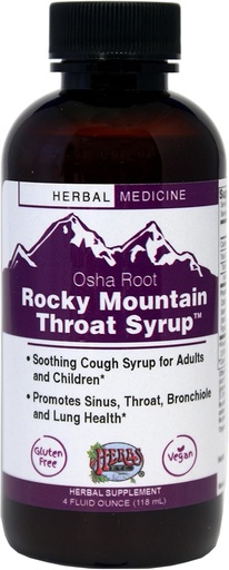 [BRSWIYQYOAFGI3LG] Herbs Etc. Rocky Mountain Throat Syrup - Supports Throat Wellness - Soothing Lung Health Support - Supports Sinus, Throat, Bronchiole & Lung Health - Gluten-Free & Vegan - 4 fl oz
