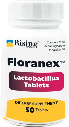 [BRSWIYQOAR4RQGQ5] Steigende Gesundheit - Floranex Tabletten - Lactobacillus Probiotische Nahrungsergänzungsmittel - 50 Tabletten