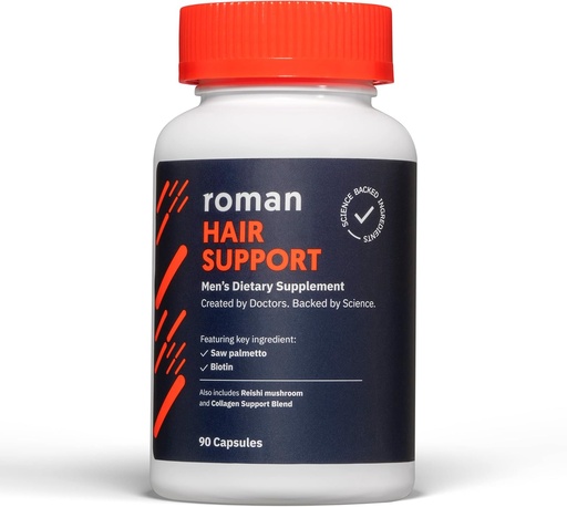 [BRSRMEIRBMGWACLB] Ro Hair Support Supplement for Men | with Saw Palmetto, Zinc, and Biotin to Help Support and Nourish Hair | 30-Day Supply (90 Capsules)