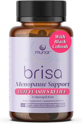 [BRSRAAYROUPQKCD6] Munar Brisa Menopause Support – Hormonal Balance for Women with Milk Thistle, Vitex, Black Cohosh and Rhubarb. Reduces Hot Flashes, Boosts Energy, Liver Detox – 30-Day Supply (60 Capsules)