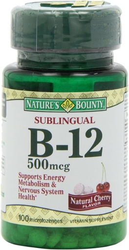 [BRSWIF35BYDWC3L6] Nature's Bounty Vitamin B-12 500 mcg, 100 ea(Pack of 3)