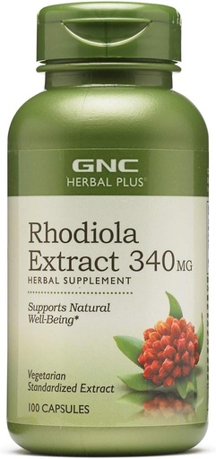 [BRSWIGDROAPBUEDO] GNC Herbal Plus Rhodiola Extract 340 mg, 100 Capsules, Supports Natural Well-Being