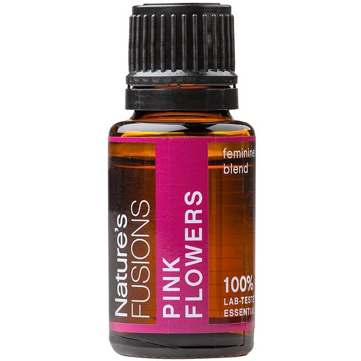[BRSWIGYHOYBRUFDG] Nature's Fusions Pink Flowers, 100% Pure and Natural Essential Oil Blend for Aromatherapy and Topical Use, .5 Fl Oz (Pack of 1) (15 mL)