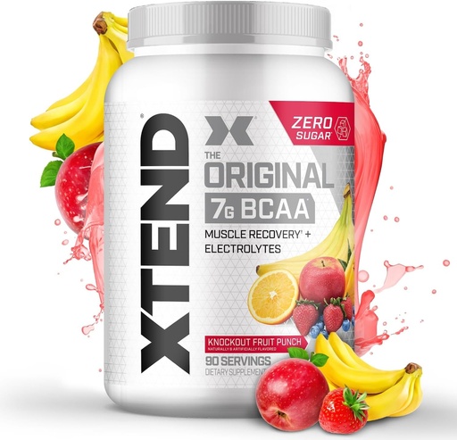 [BRSWIHY7OZ4AMDLG] XTEND Original BCAA pulveris Knockout augļu pūderis        ) bez cukura post Workout Muskuļu atkopšanas Dzēriens ar aminoskābēm ” 7g BCAA vīriešiem un sievietēm ” 90 Kalpo