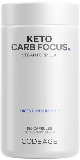 [BRSWGEAEBAJRU2DJ] Codeage Keto Carb, White Kidney Bean, Green Tea & Cinnamon Bark Supplement, Triple Action Keto Cheat Vegan Pills, Ketogenic, Low Carb Diet Sugar, 3 Months Supply, Non-GMO, Gluten-Free, 180 Capsules