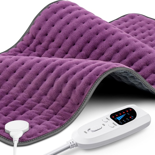 [BRSROBIHCNYQMALZ] Heating Pad XXXL for Back Pain Relief, Extra Large Heated Pad for Neck/Shoulders/Legs/Knees/Feet/Cramps, Birthday Mothers Day Gifts for Mom Women Wife Grandma Her, 6 Heat Settings, Auto-Off, 17"x33"