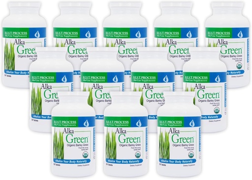 [BRSWYZIYCF7GA3TG] Alka•Comprimés verts (12 packs) Meilleur procédé Alkaline — supplément d'orge biologique sensible aux nutriments — Source naturelle d'enzymes et d'acides aminés