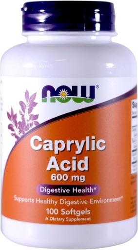 [BRSWIGIYOECWI2YZ] Now Foods Caprylic Acid 600mg, 100 Softgels - (Pack of 2)
