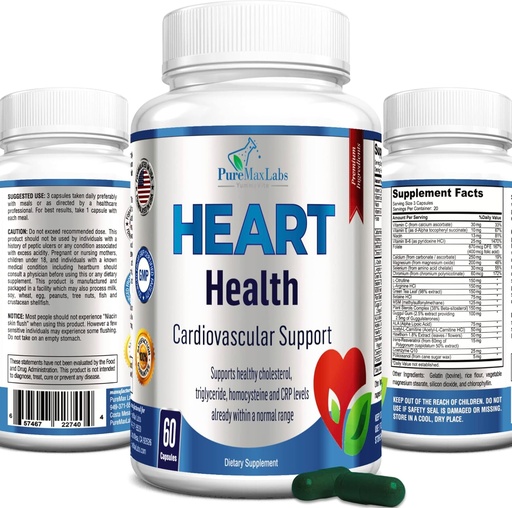 [BRSRM2YKAVYRM3A7] Heart Health Supplement - Supports Heart Health - 60 Capsules