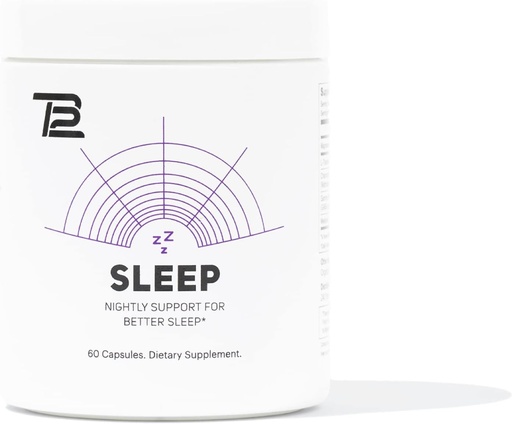[BRSRMFL7AAPQ4FD2] TB12 Sleep - Sleep Supplement with Magnesium, L-Theanine, Chamomile, GABA, and Melatonin to Fall Asleep Faster, Promote Relaxation, and Improve Sleep Quality. Stress and Mood Nightly Support