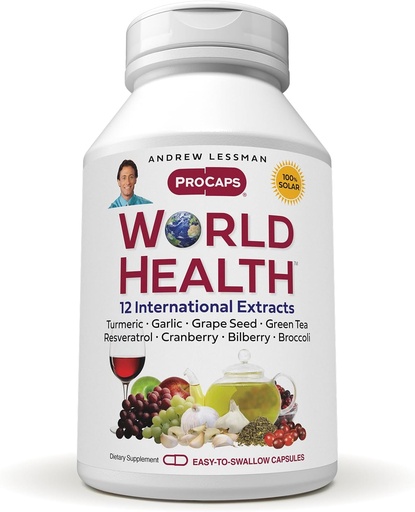 [BRSWGBQCAV6AK33F] ANDREW LESSMAN World Health 60 Capsules - 14 Standardized Extracts and Concentrates from Scientifically Established Protective and Beneficial Phytonutrients. Powerful Anti-oxidants. No Additives